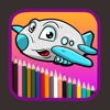 Coloring drawings kids painting ideas a plane game