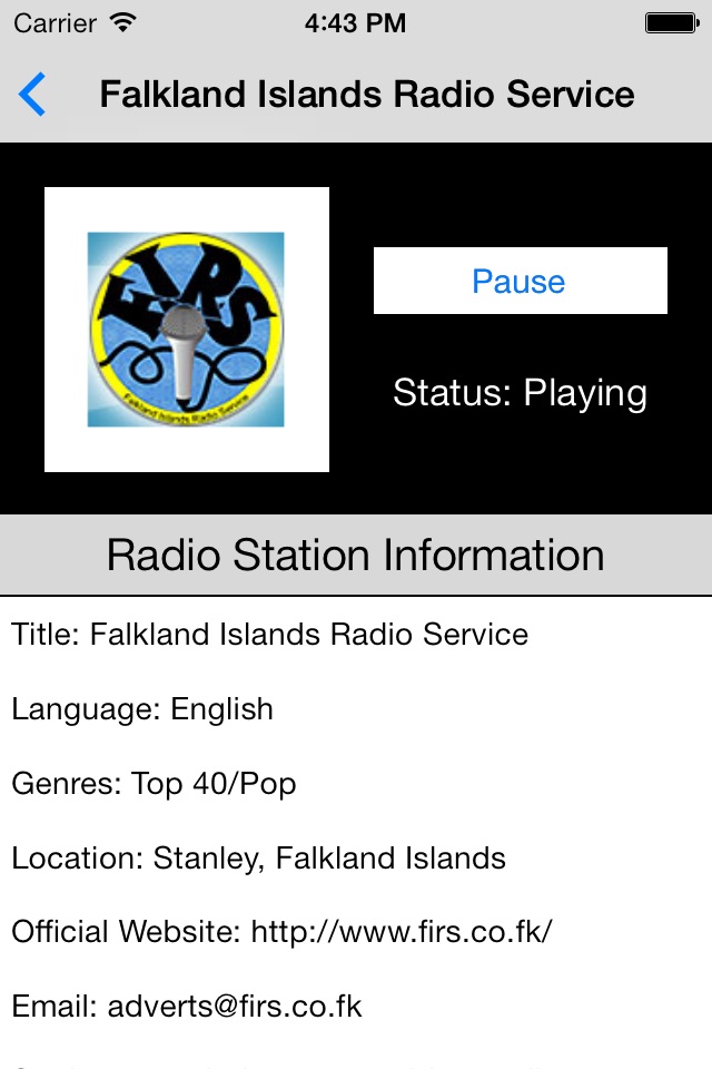 Falkland Islands Radio Live Player (Islas Malvinas screenshot 3