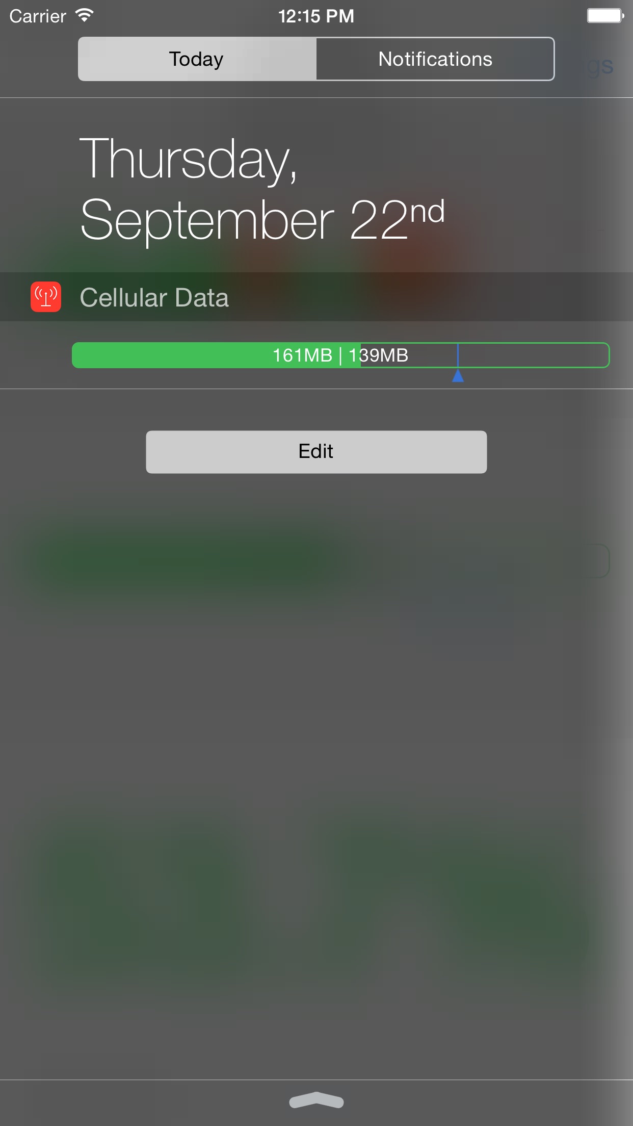 Screenshot do app Data Widget