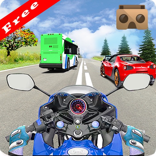 VR Bike Highway Traffic Rider Icon