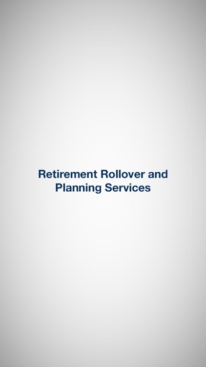 Retirement Rollover and Planning Services