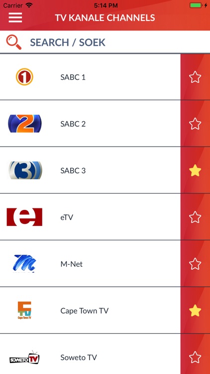 South Africa TV listings (ZA)