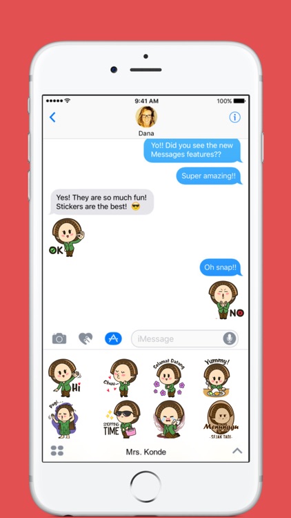 Mrs. Konde stickers by PaperShield for iMessage