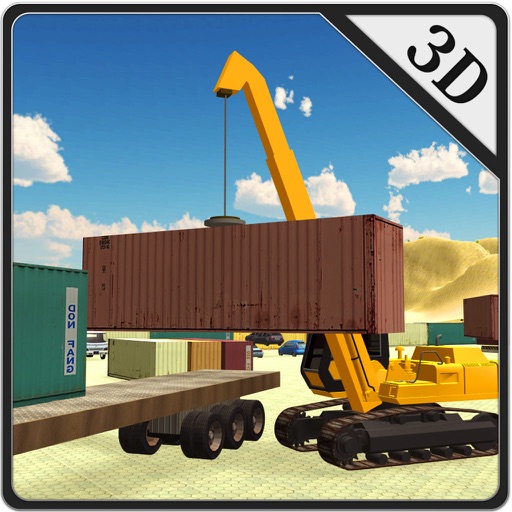 Crane Operator Simulator – Lift cargo containers & transport on heavy truck Icon