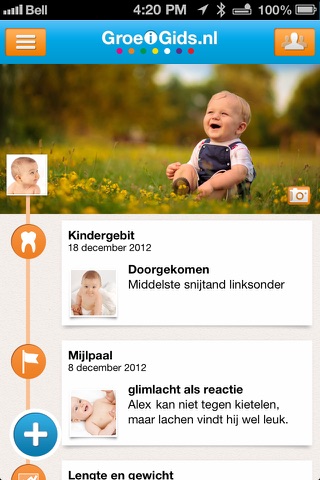 GroeiApp oud screenshot 2