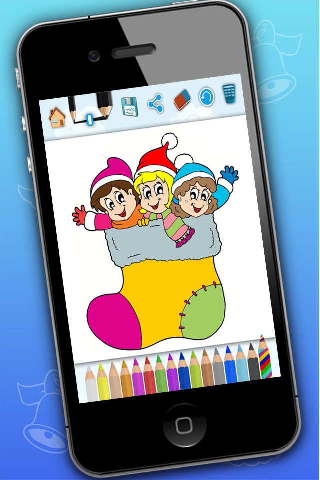 Draws to paint Xmas - Christmas coloring book for children with marker magic screenshot 2