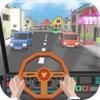 City Tourist Bus Driver - Endless Driving Duty in Blocky World Roads