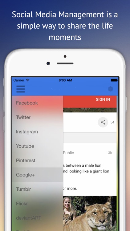 Social Media Management - all your social networks in one app