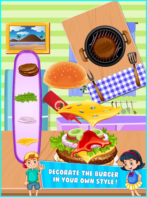 スカイバーガーメーカー料理熱 - 子供向けゲームのおすすめ画像4