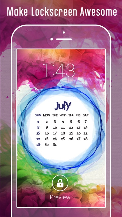 Lock screen Calendar Themes