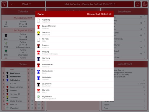 Deutsche Fußball 2015-2016 - Match Centre screenshot 4