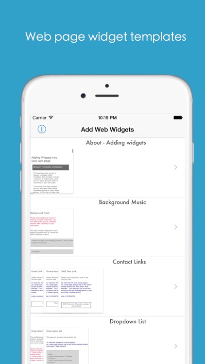 Add Widgets into Websites -  HTML Egg Templates