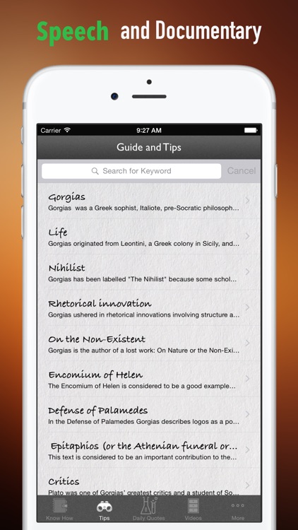 Biography and Quotes for Gorgias: Life with Documentary screenshot-3