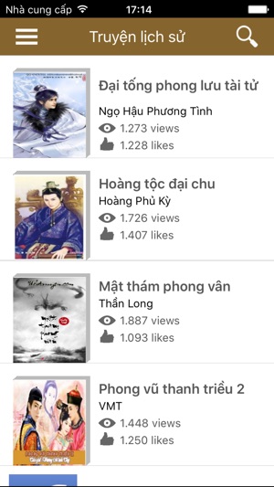 Truyện lịch sử Việt Nam và thế giới chọn lọc