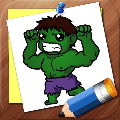 Draw Super Heroes Chibi iOS App