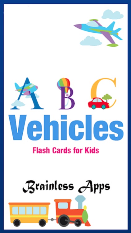 Kids ABCs Vehicles Learning Flash Cards With Sounds