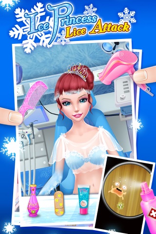 Ice Princess Lice Attack - Kids Games screenshot 2