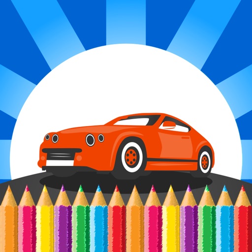 Kids Vehicle Coloring Book Drawing Painting Game Icon
