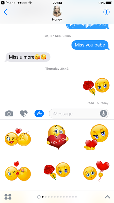 Flirty Emoji Adult Stickers