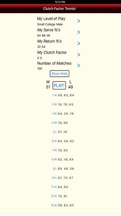 Clutch Factor Tennis