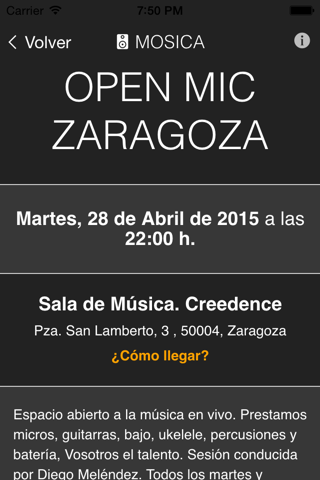 Mosica. Conciertos en Zaragoza screenshot 4