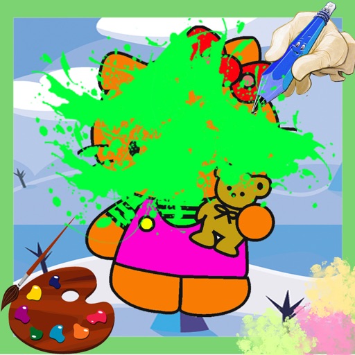 Coloring For Kids Game Hello Kitty Version icon