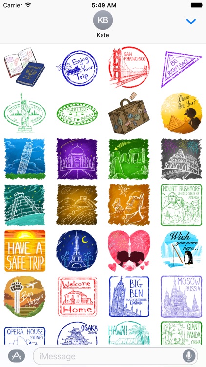 Travel Stickers and Destination Landmarks