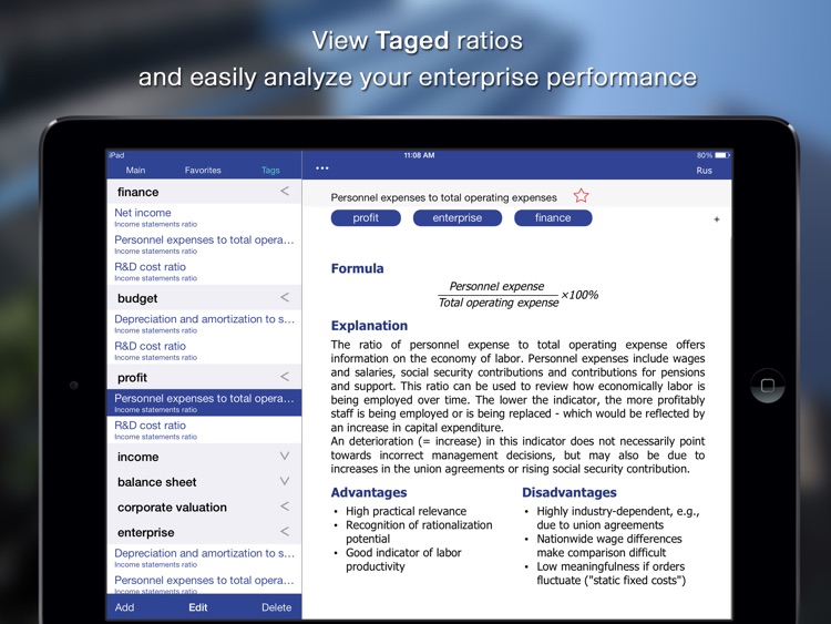 100 Financial Ratios for iPad screenshot-3