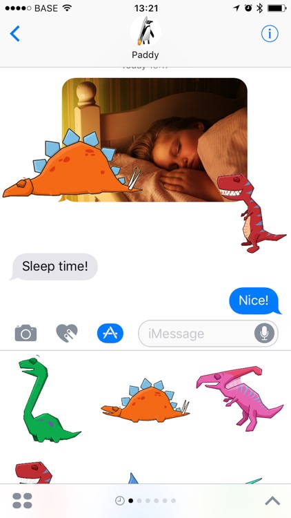 Sleepasaurus Dinosaur Stickers