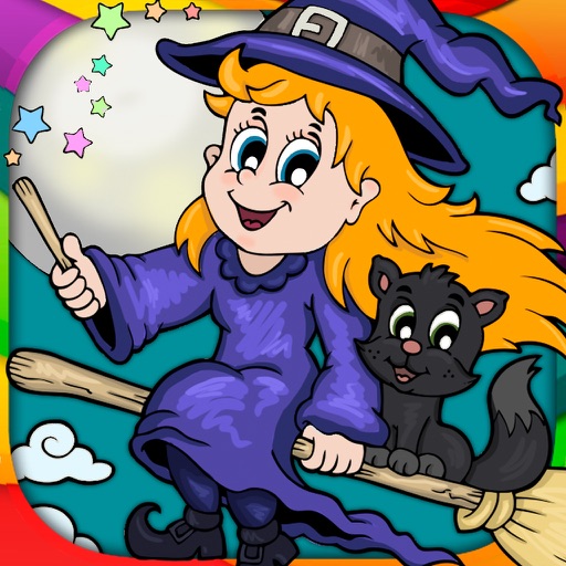 Halloween & monsters coloring pages for kids icon