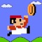 Jump and fly in your way,a super guy