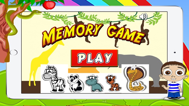 Cartoon Animals Memory Game