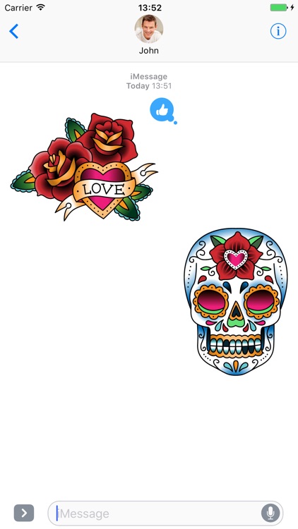 Tattoo set - Stickers for iMessage screenshot-3