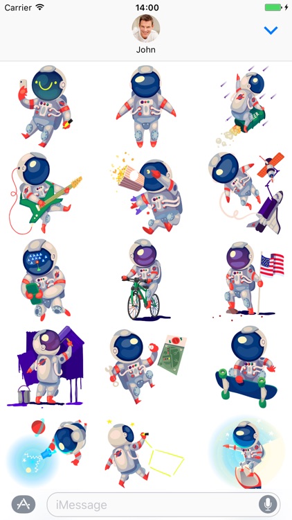 Space Man - Stickers for iMessage