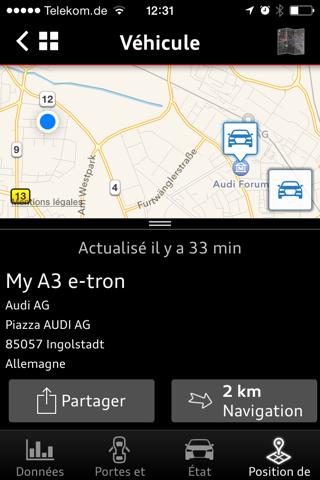 Audi A3 e-tron connect App screenshot 2
