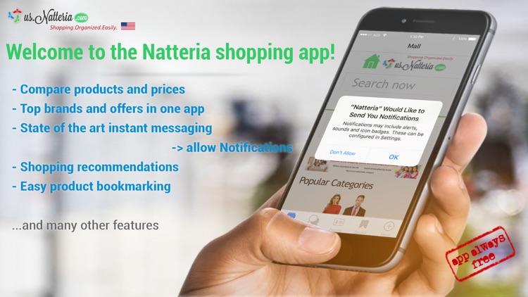 Shopping Messenger App - Shopping, Saving and Sharing the easy way with Natteria