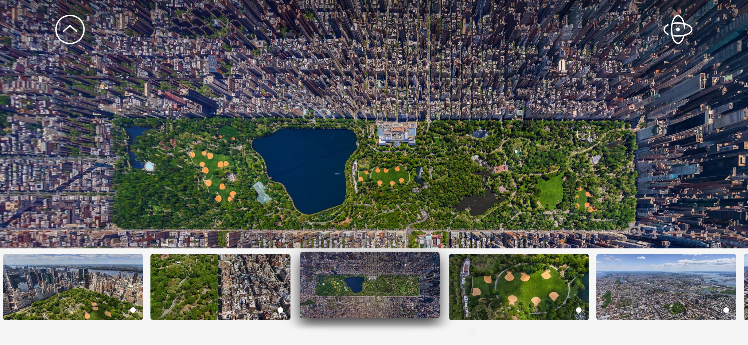 Screenshot do app AirPano City Book