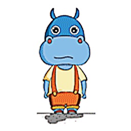 Cute Blue Hippo