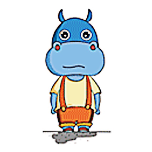 Cute Blue Hippo icon