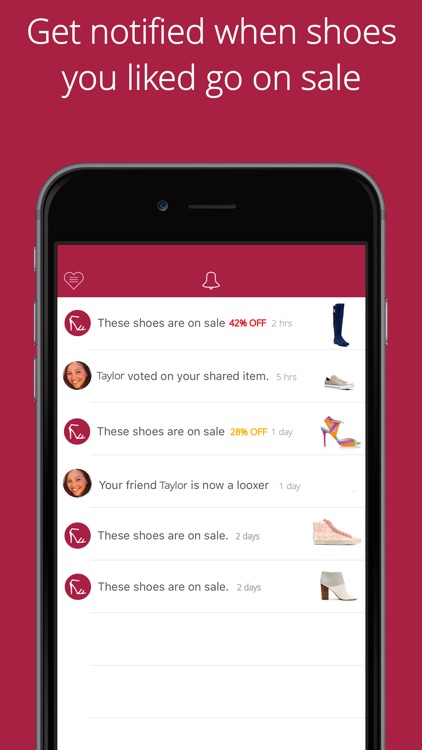 Shoes & Discount Alerts with Loox Shoe Shopping App - Swipe 30 Trending Shoes Everyday Handpicked by Fashion Stylists
