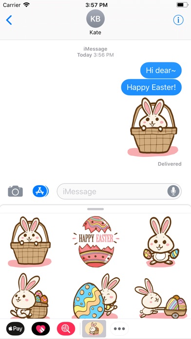 Bunny Happy Easter Stickers screenshot 2