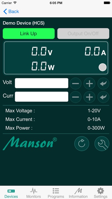 Manson Power Supply Remote App screenshot 2