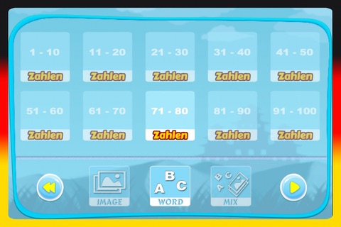 Flashcards and Games Of Number 1 - 100 German screenshot 3
