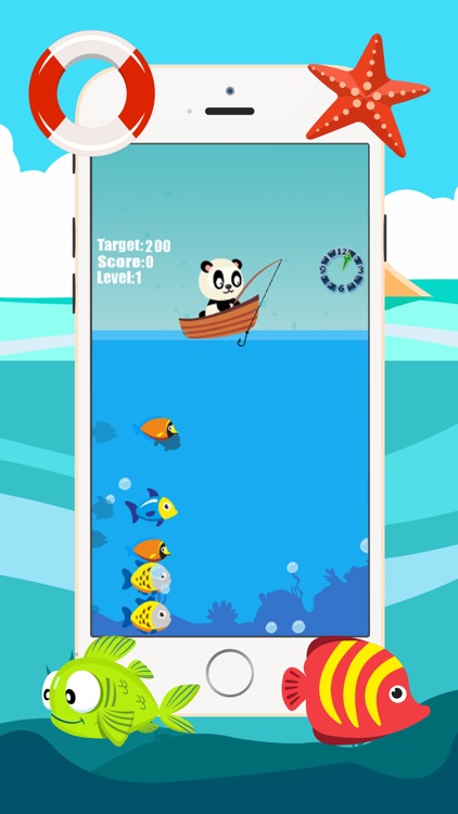 Panda fishing game for children age 2-5