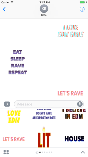 EDM Stickers for iMessage, 電子舞曲(圖4)-速報App