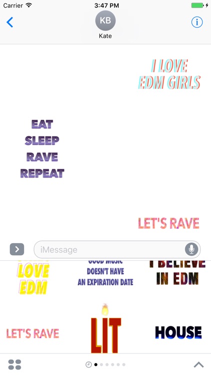 EDM Stickers for iMessage, Electronic Dance Music screenshot-3