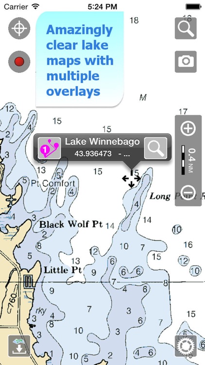 Aqua Map Wisconsin Lakes GPS +