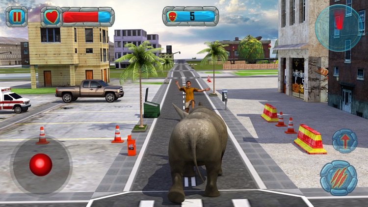 Crazy Rhino Attack 3D