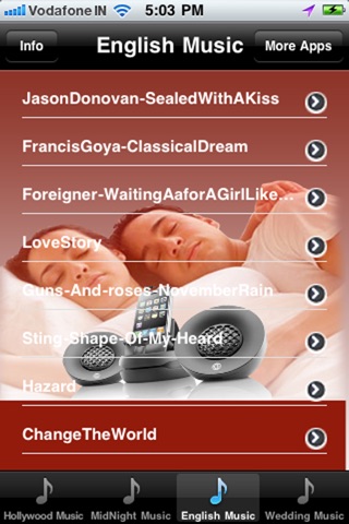 Top400RomanticSongs - Rock,English,Night music screenshot 2