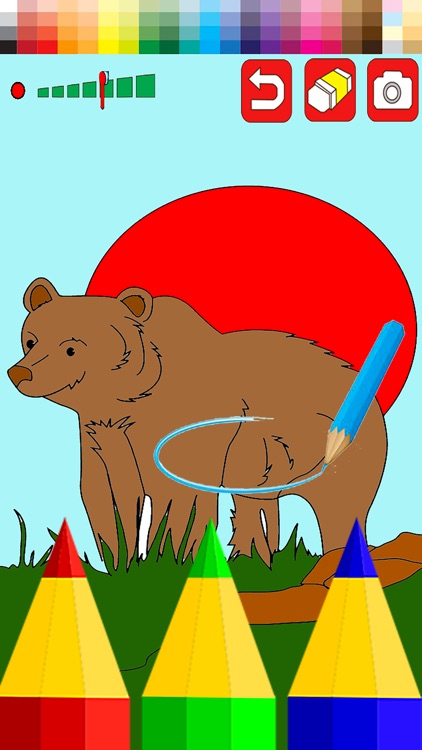 Game Bear Coloring Page for Kids Painting Design